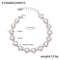 Europäischer und amerikanischer Ins Style Liebe Glänzender Zirkonarmband Leichtigkeit Luxuriöses Temperament