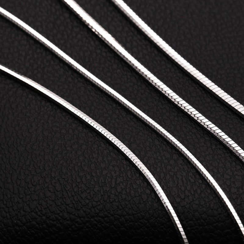 925 Sterling Silber Plattiertes Platin Halskettenglieder Jadoku Männer Schlüsselbein Silberkette Koreanische Mode Halskette für Männer und Frauen Liebhaber von Silber