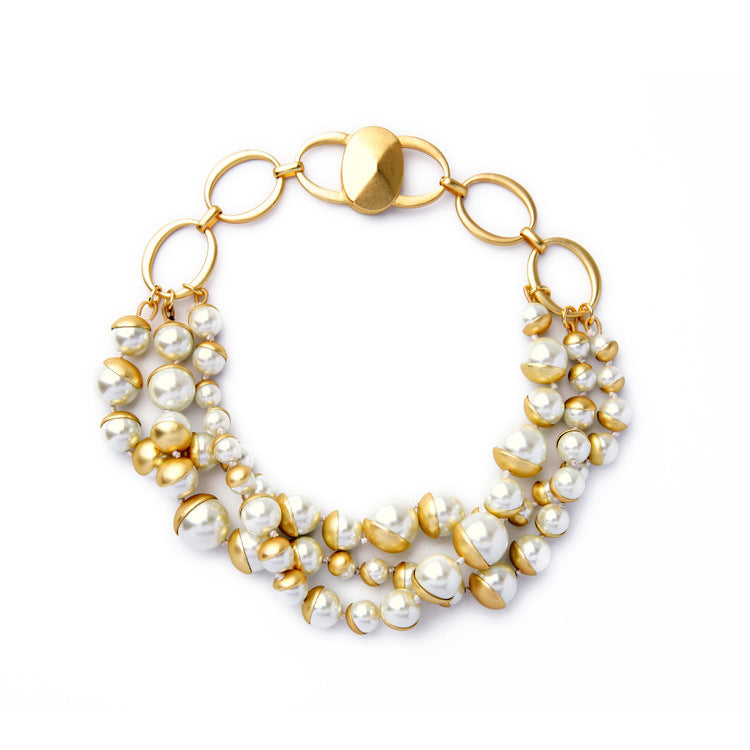Damen Vintage Perlenkette