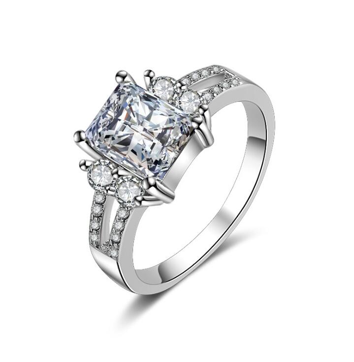 Anillo de circonita para hombre y mujer, tendencia exagerada, joyería de accesorios con diamante morado