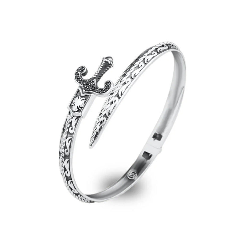 Snake-shaped Sword Personalized Bracelet Fashion Retro Carving