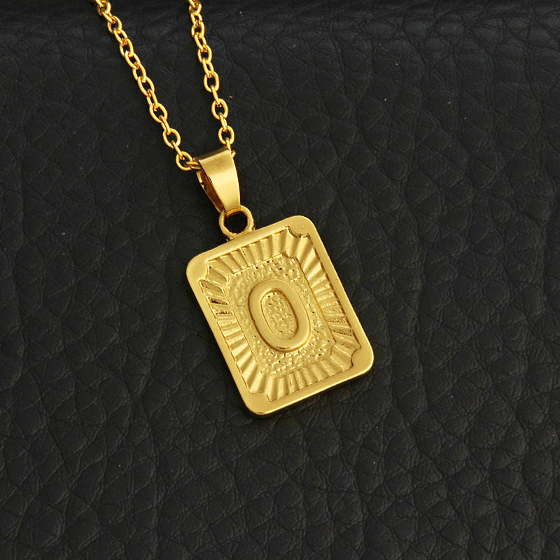 Gold letter necklace