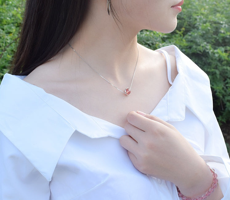 Collar de amatista y piedra lunar