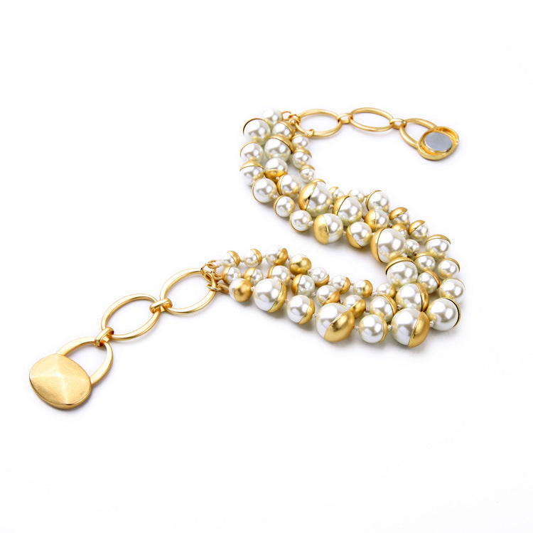 Damen Vintage Perlenkette