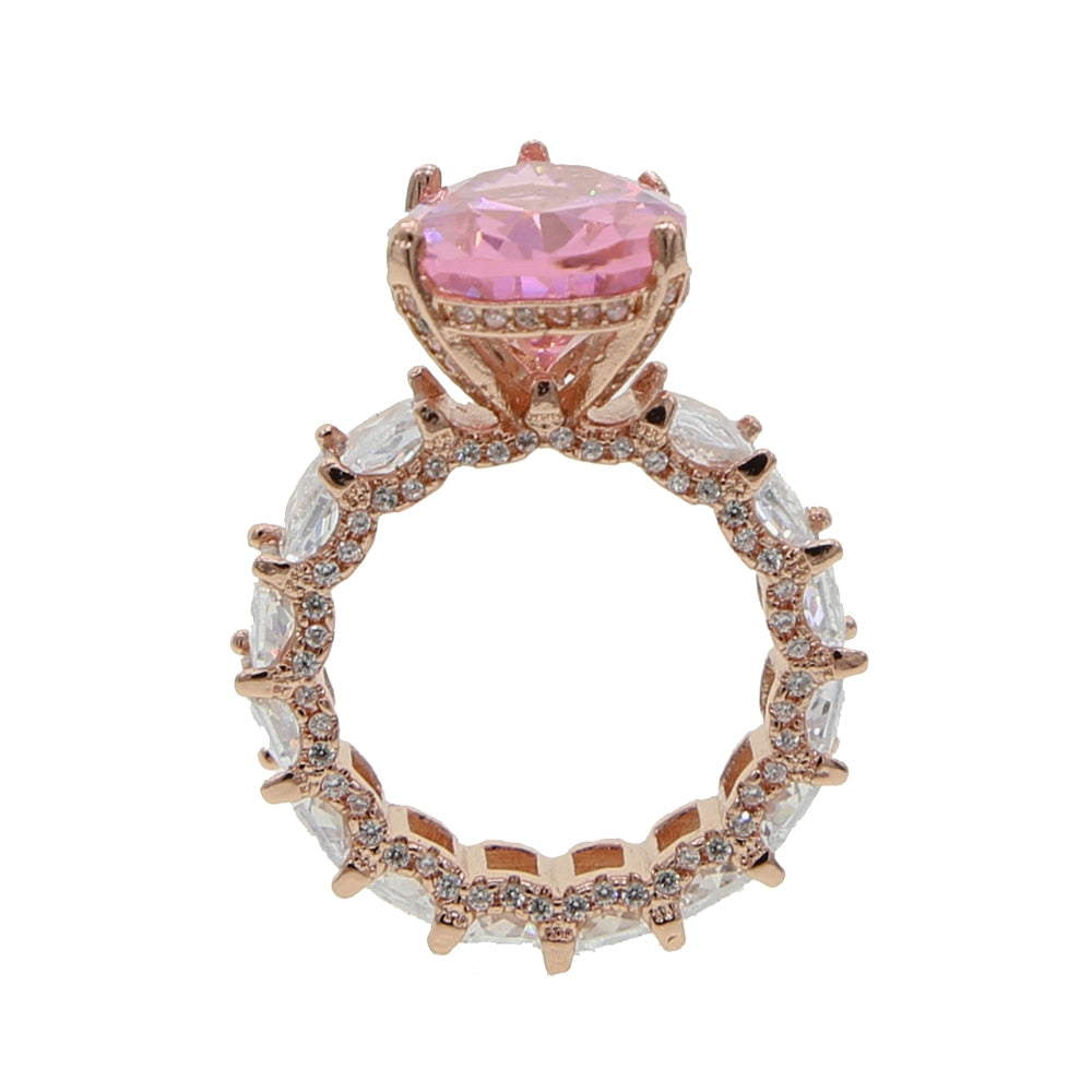 Luxuriöse Mode Iced Out Bling Wassertropfen Pinky Baguette Fingerringe für Mädchen Frauen Charm Verlobung Schmuck Geschenke