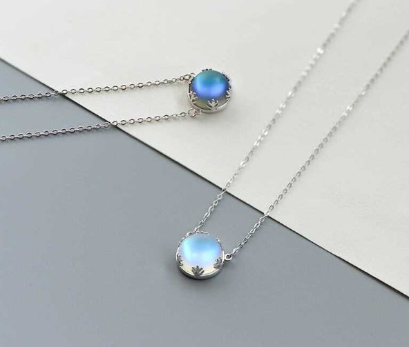 Thaya Aurora Wald Halskette Halo Kristall Edelstein S925 Silber Schuppen Licht Anhänger Halskette für Frauen Elegante Schmuck