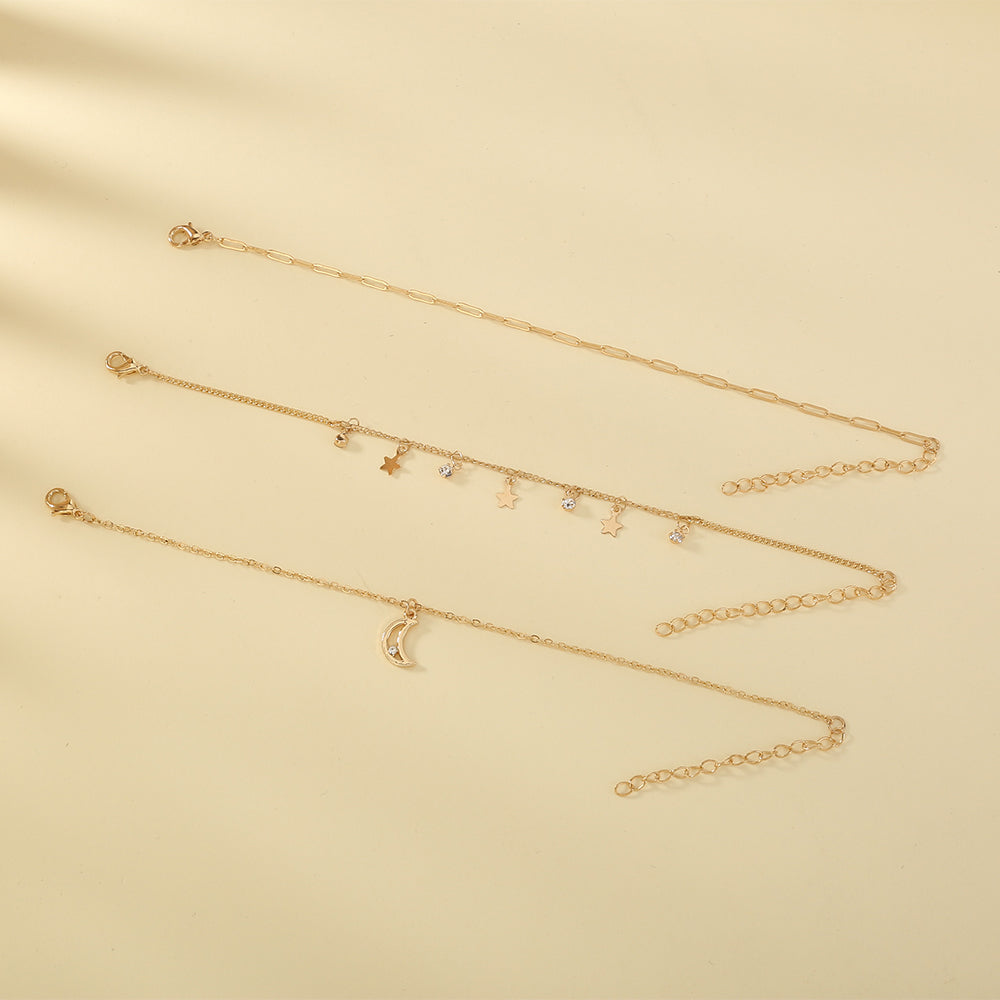 Kreative Kombination Design-Accessoires, frische Sterne, Mond, Quasten, einfaches und leicht zu tragendes Maestros Armband