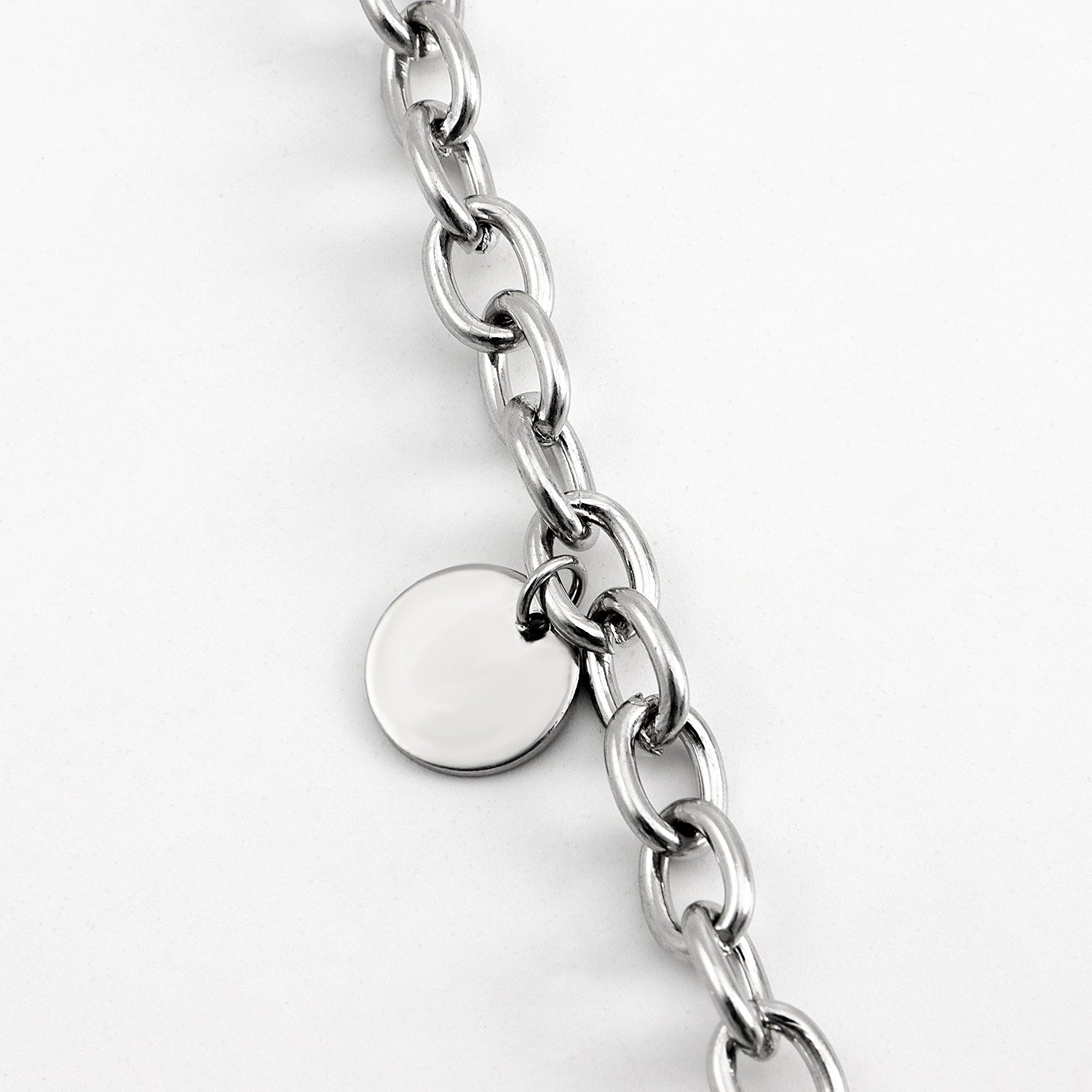 Punk Double Cross White Shell Pendant Necklace