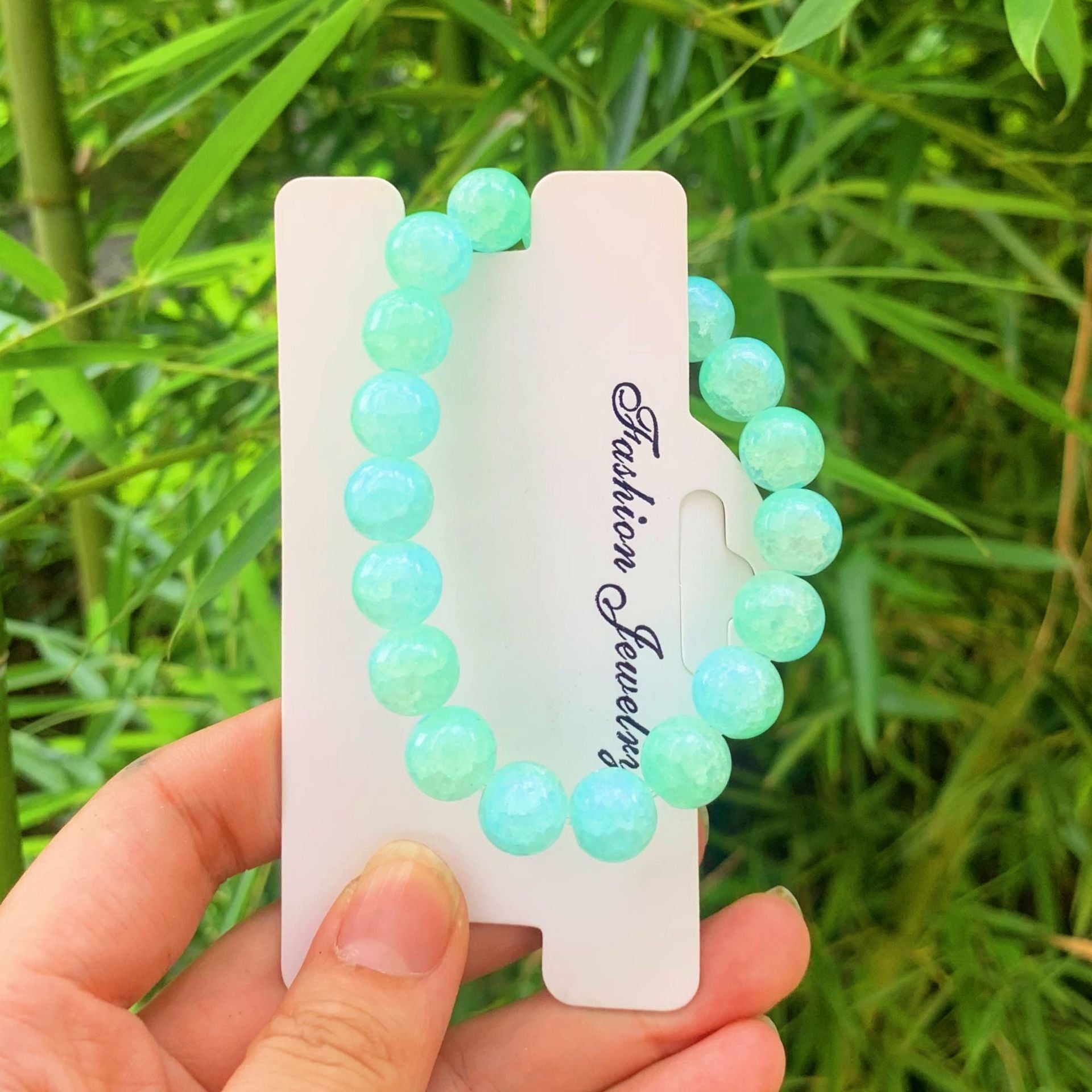 Glass Bracelet Ceramic Bracelet Blue And White Porcelain Gift Box