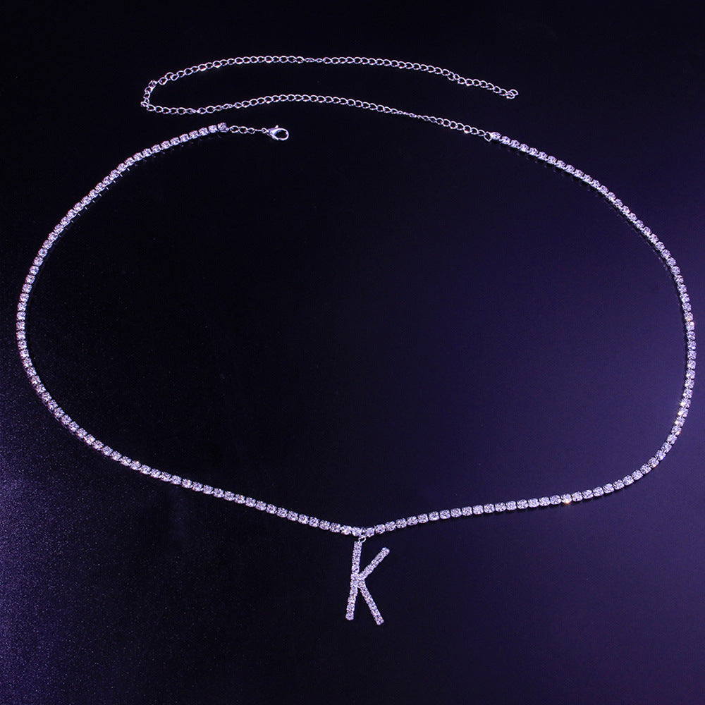 Cadena de cintura de diamantes de imitación brillante para discoteca de mujer