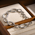 Large Chain Simple Geometric Bracelet