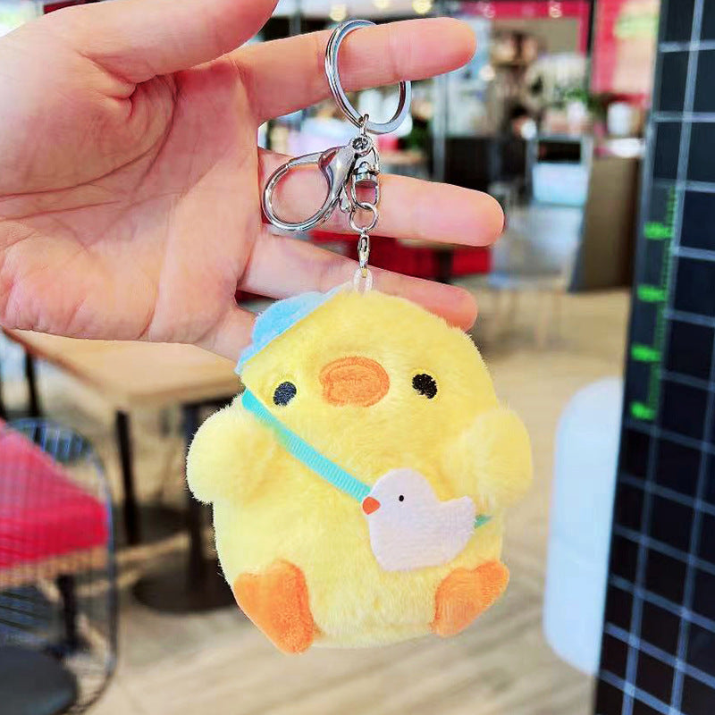 Lindo pollito de peluche, muñeco para bolso