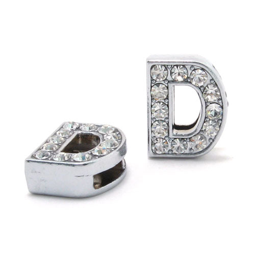 DIY Letter Bracelet 10mm Rhinestone Letter Beads