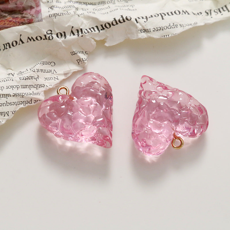 Eis-Textur Mit Hängenden Harz-Accessoires DIY Ohrringe Für Frauen