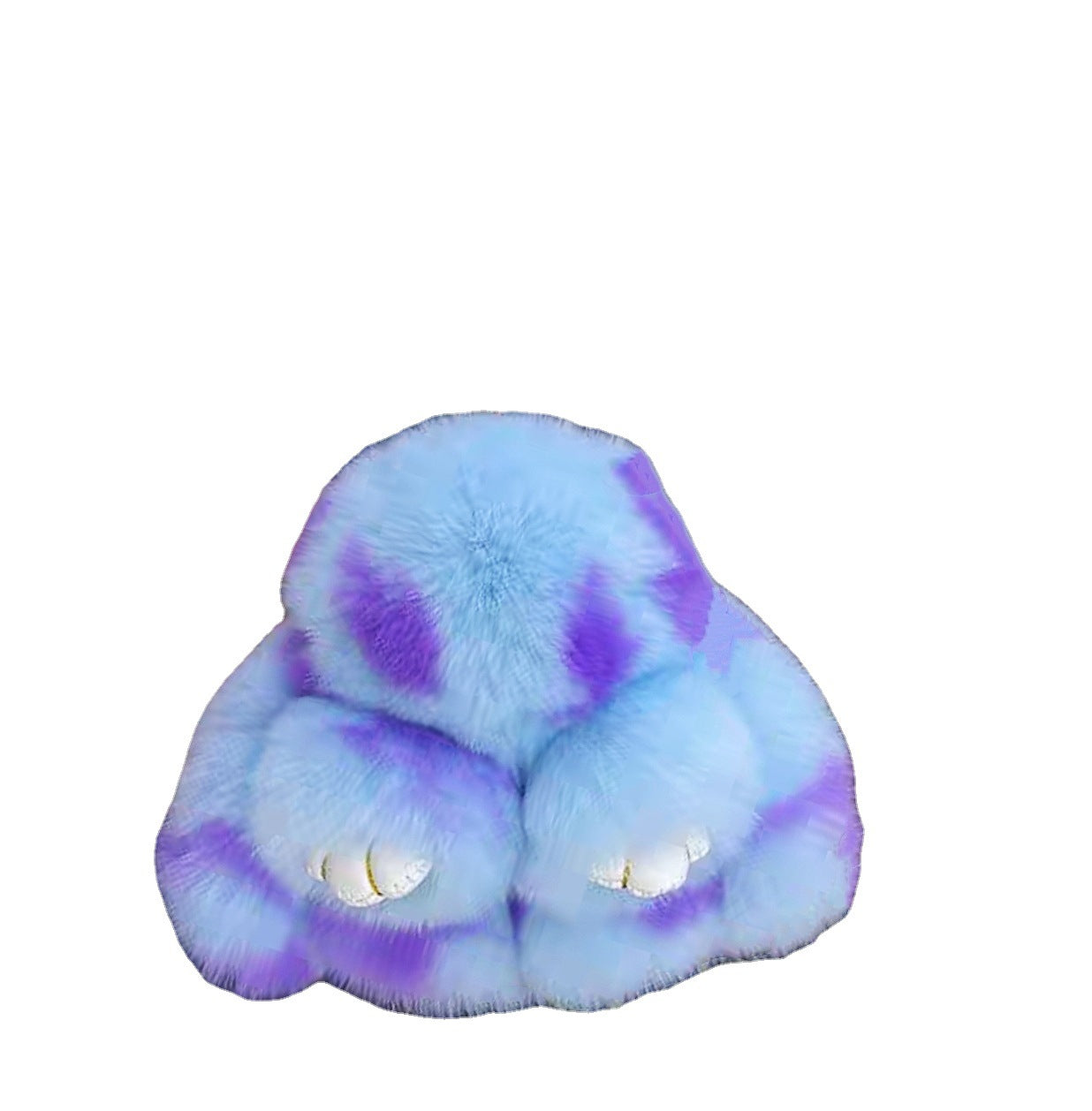 Llavero de Peluche con Colgante de Piel de Conejo