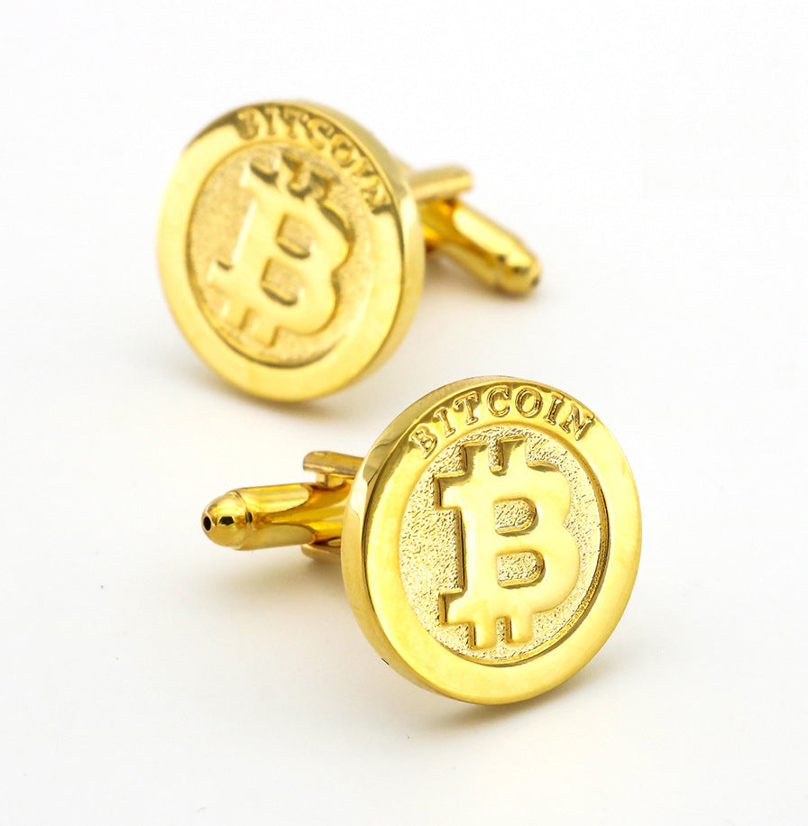 Herren Manschettenknöpfe Gold Bitcoin Spot Business