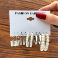 Pendientes de aro de perlas de acrílico con mariposa de gran venta