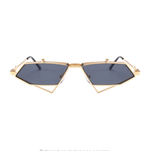 Tidal net red vibrating sunglasses retro female models ladies personality Korean version sunglasses elegant round face new glasses
