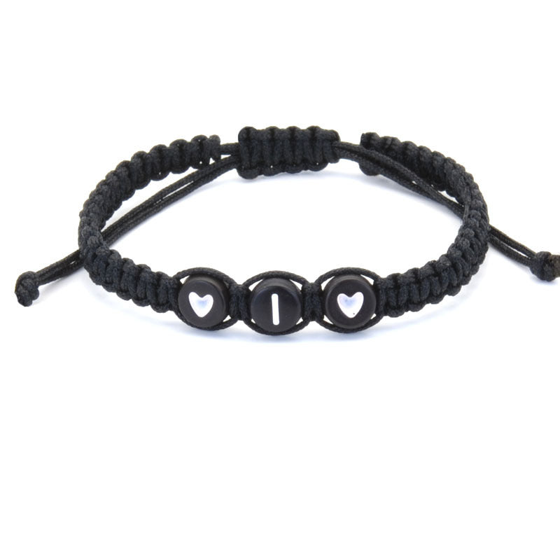 26 English Letters Love Heart Hand Woven Hand Rope