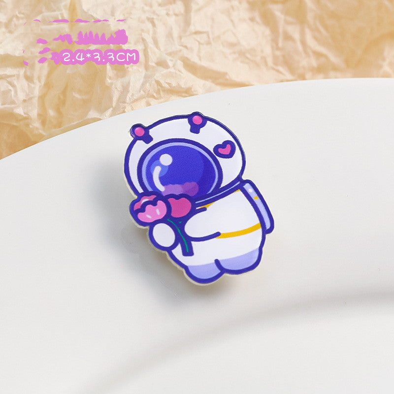 Cartoon Acryl Brosche Süße Dekorative Accessoires