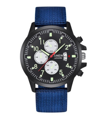 Herrenmarkenuhren, modische Militär-Sportuhr mit Nylonarmband