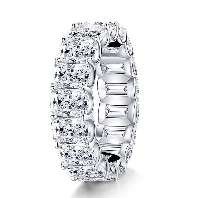 Sterling Silber Ring Hochkarätige Diamantsimulation