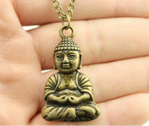 Herren- und Damen-Pulloverkette, lange Anhänger, Buddha-Anhänger, koreanische Version, einfache Halskette
