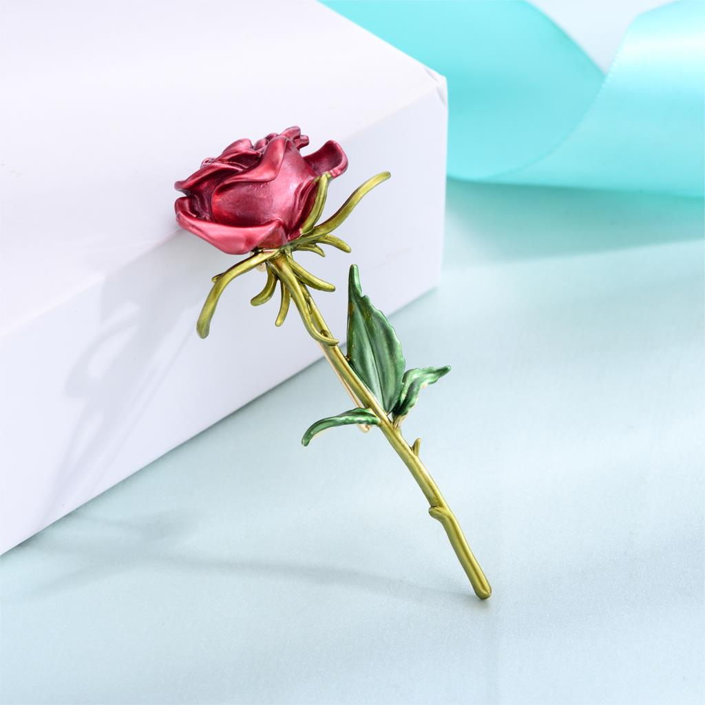 Broche de flor de rosa