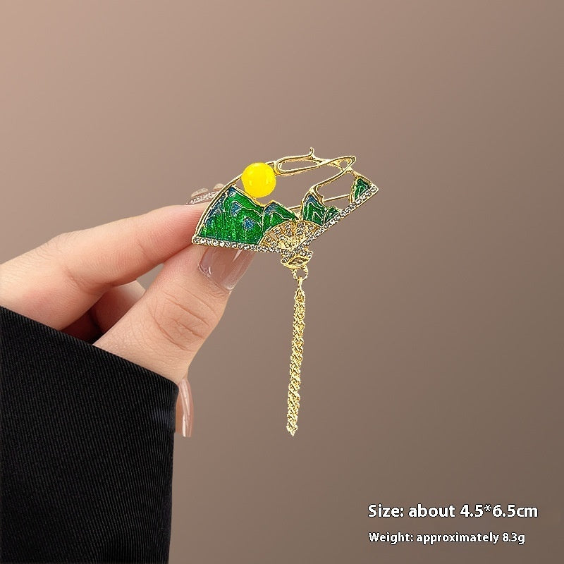 Nuevo Broche de Aleación de Alta Sensación de Nicho de Alta Gama, Pin para Abrigo y Traje, Corsage Versátil de Alta Gama
