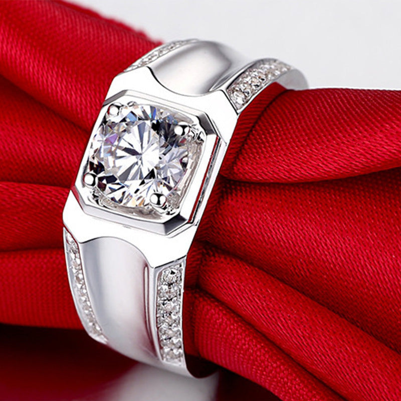 Paarring Diamantring Sterlingsilber vergoldet