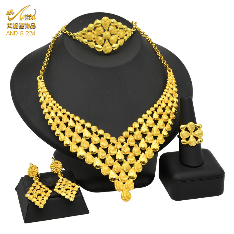 Nigeria Dubai 24K Gold Schmuckset