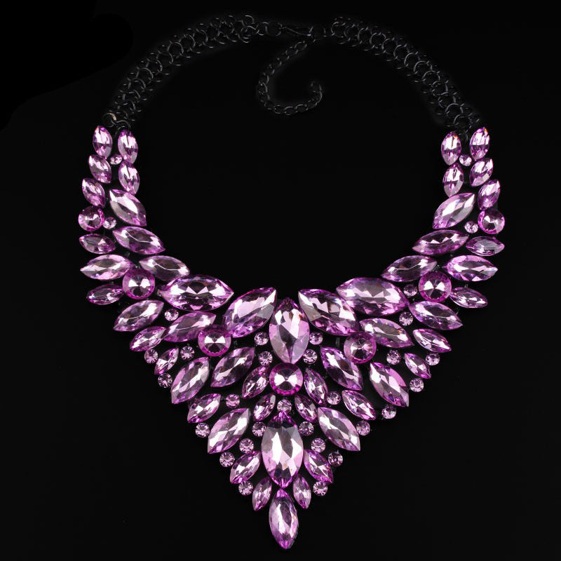 Legierung Strass Halskette Luxus Voll Diamant Pulloverkette