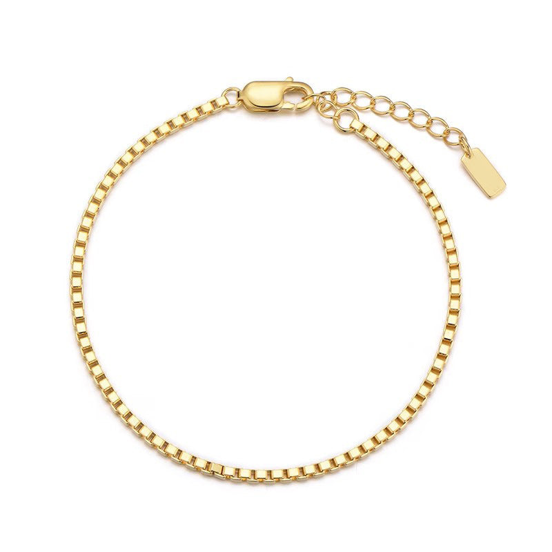 Stainless Steel Box Chain Simple Minority All-match