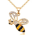 Summer Jewelry Necklace Lady Cartoon Cute Drop Oil Studded Bee Pendant