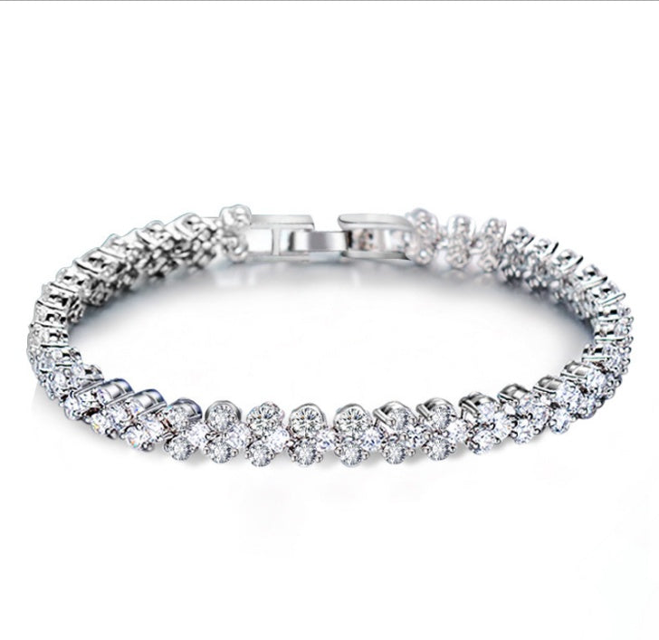 Pulseras de circonita cúbica con corazones y flechas, el mejor regalo de boda para mujer