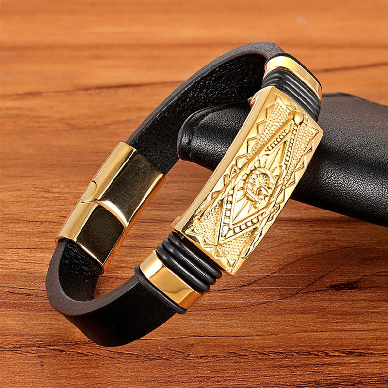 Skorpion Armband Leder Geflochtenes Armband Herren