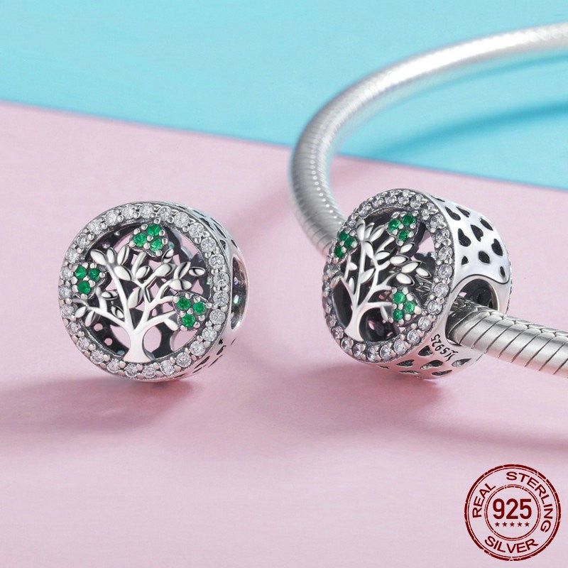 Lebensbaum S925 Sterling Silber Perlen-Accessoires