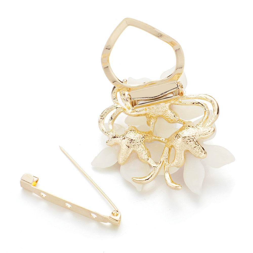 Broche de ópalo y diamantes