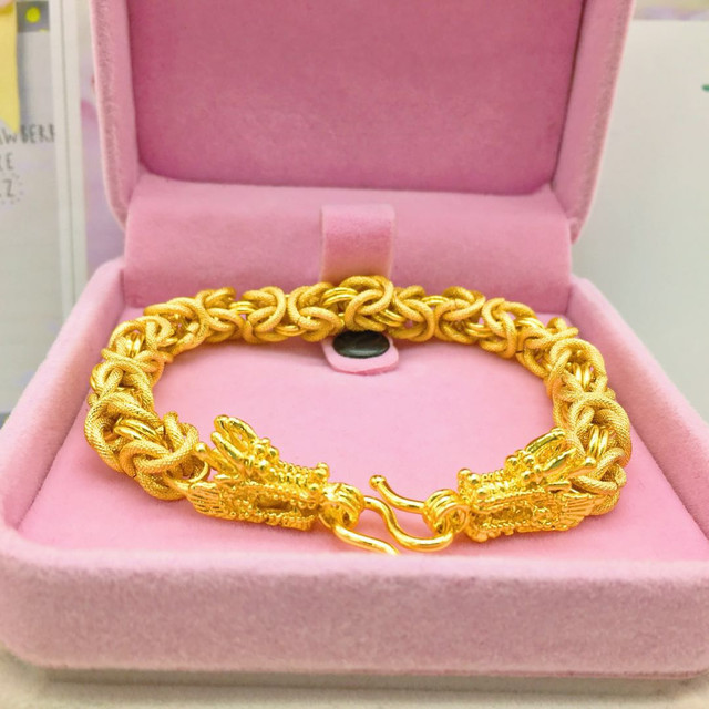 Goldarmband für Herren, vergoldet, 24K, Simulationsschmuckarmband