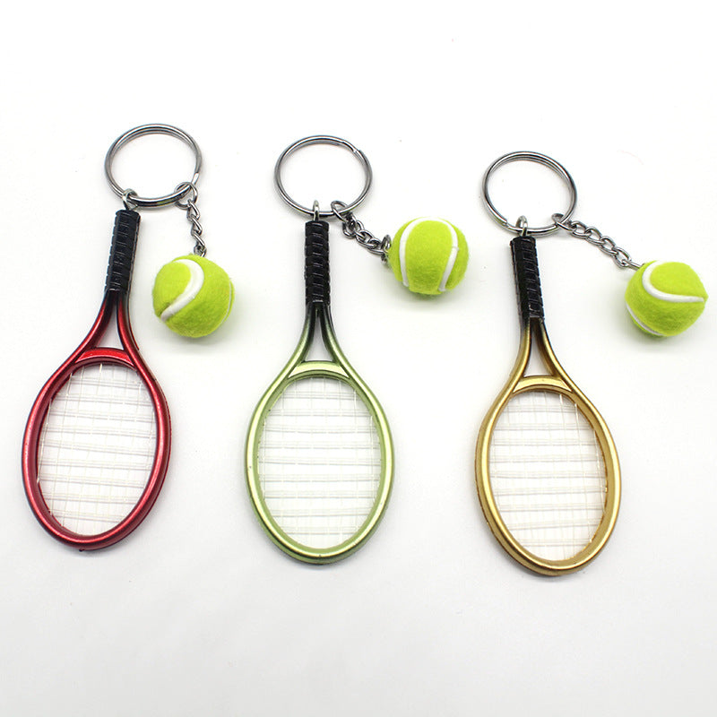 Llavero Creativo de Plástico con Forma de Raqueta de Tenis