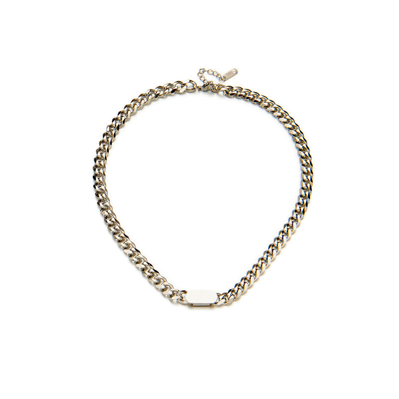 All-Match Gold Titanstahl Hip Hop Damen Herren Chunky Halskette
