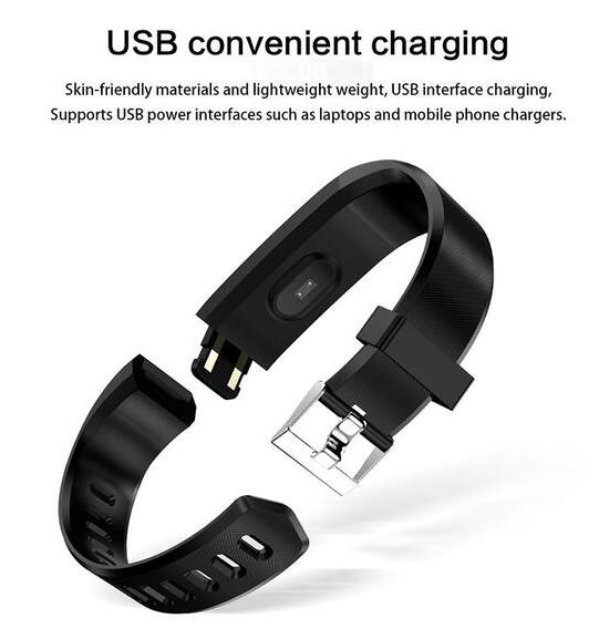 Pulsera Inteligente con Bluetooth Monitor de Ritmo Cardíaco Reloj Rastreador de Actividad Física