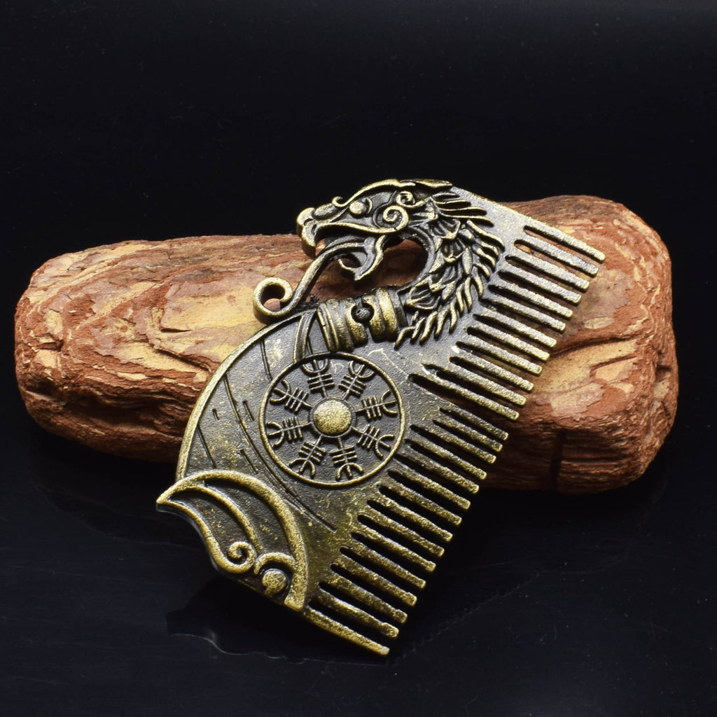 Peine vikingo nórdico de acero inoxidable