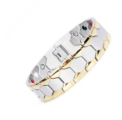 Pulsera de titanio magnética 4 en 1 de bioenergía para hombre, pulsera retorcida magnética saludable para la artritis