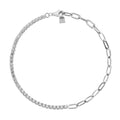 S925 Sterling Silver Diamond Stitching Adjustable Bracelet
