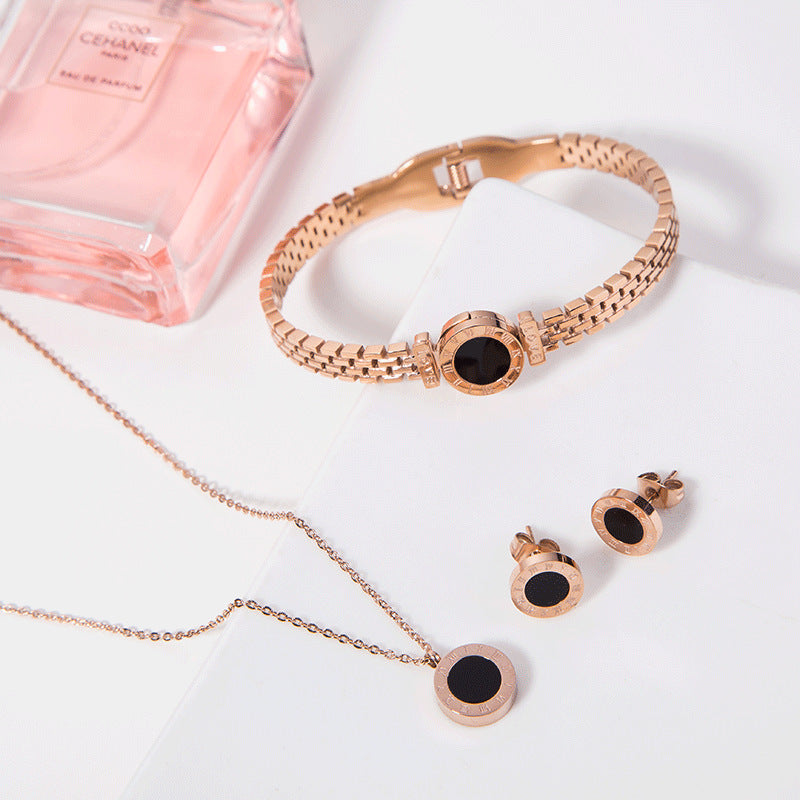 Damen Roségold-Ohrstecker Mode-Armband