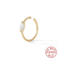 Anillo de Nariz de Plata Esterlina con Diamantes para Piercings Corporales