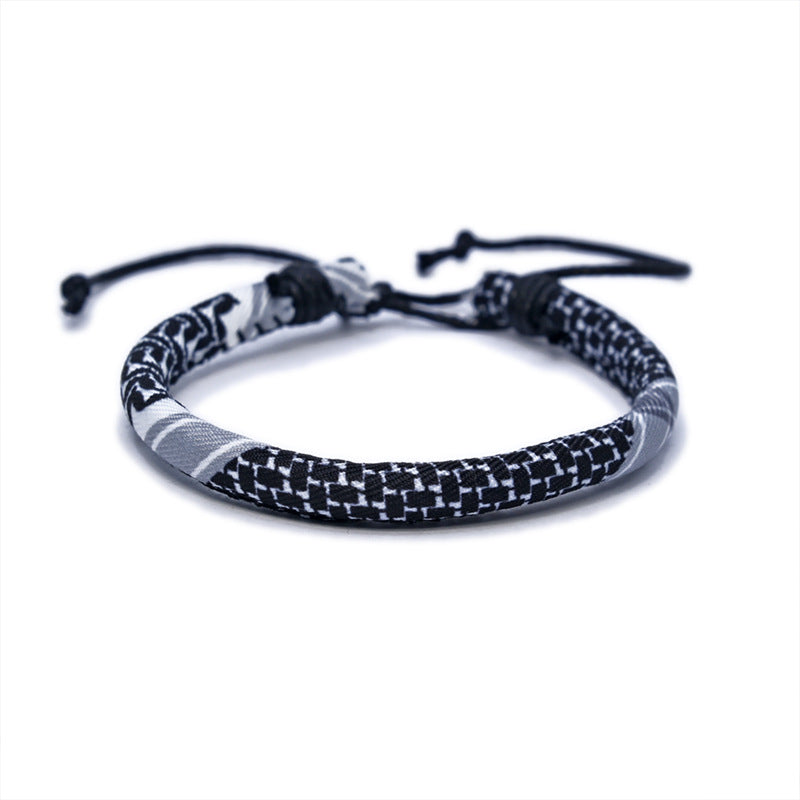 Pulsera tejida estilo pañuelo árabe