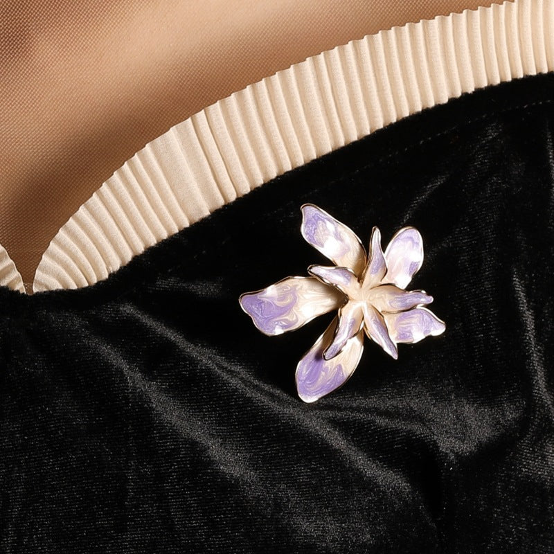 Hermoso broche de bauhinia francés para mujer