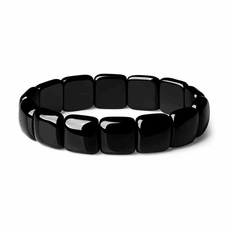 Men And Women Couple Natural Obsidian Bracelet
